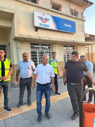 TCDD Malatya Bölge Müdürü Karabey, Bismil Garı Yaya Alt Geçit çalışmalarını inceledi