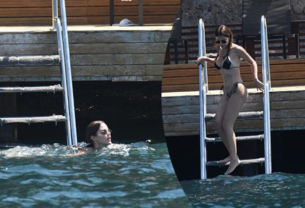 Ünlü güzelin tatil pozları