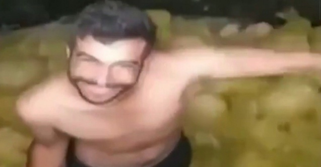 Çıplak ayakla turşu kazanına giren kişi sosyal medyada büyük tepkilere yol açtı