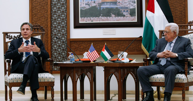 Blinken, Filistin Devlet Başkanı Abbas'la bir araya geldi