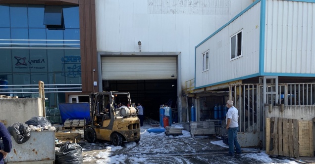 Fabrikadan LPG tüpünün patlamasıyla çıkan yangın korkuttu