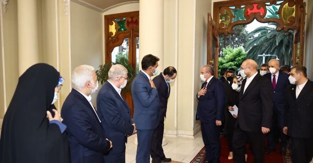TBMM Başkanı Şentop, İran Meclis Başkanı Kalibaf ile görüştü