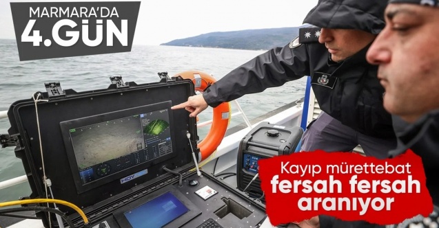 Marmara Denizi'nde batan geminin mürettebatını arama çalışmalarında dördüncü gün