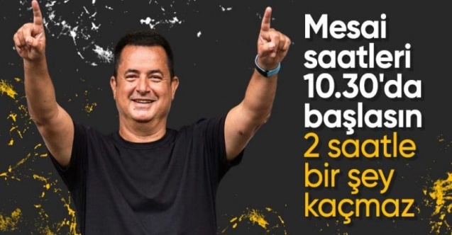 Acun Ilıcalı'dan yine 'mesai saati' çıkışı: 10.30'da başlamalı