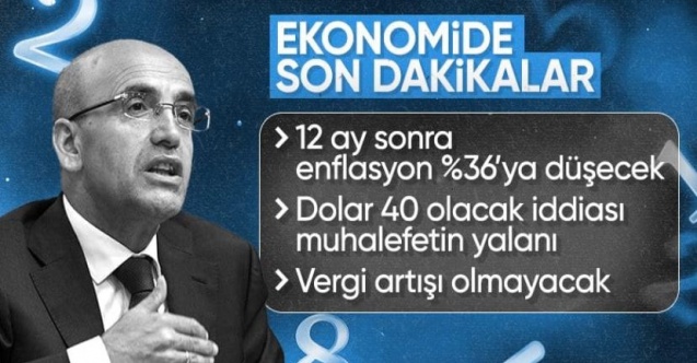 Mehmet Şimşek'ten önemli açıklamalar: Dolar iddiası, enflasyon, vergi artışı...