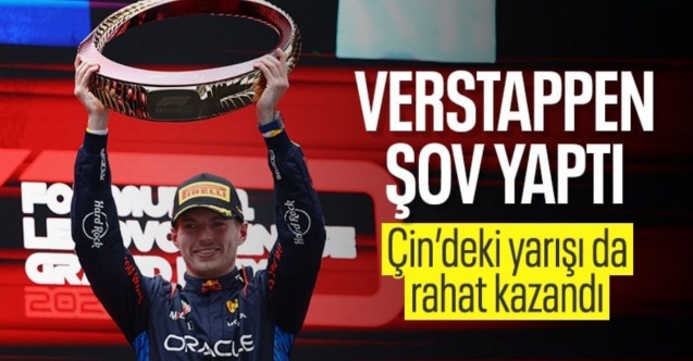 Formula 1 Çin Grand Prix'sini kazanan Max Verstappen