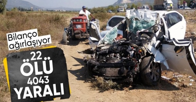 Kurban Bayramı'nın üçüncü gününde 824 kaza yaşandı, 6 kişi hayatını kaybetti