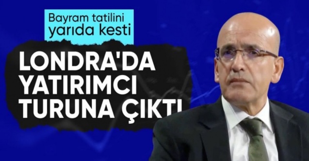 Mehmet Şimşek, yatırımcı toplantılarına katılmak için Londra'ya gitti