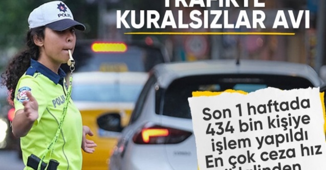 Trafikte bir haftada 2 milyon 526 bin 729 araç denetlendi