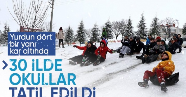 Yoğun kar yağışı etkili oldu: Bazı illerde eğitime 1 günlük kar tatili...