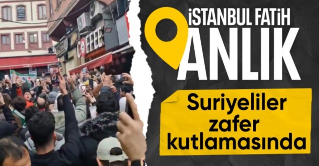 İstanbul'da Esad rejiminin düşmesinin ardından sevinç gösterileri