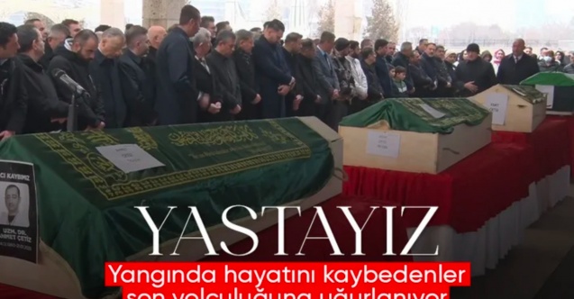 Bolu'daki yangında vefat eden Çetiz Ailesi, son yolculuğuna uğurlandı