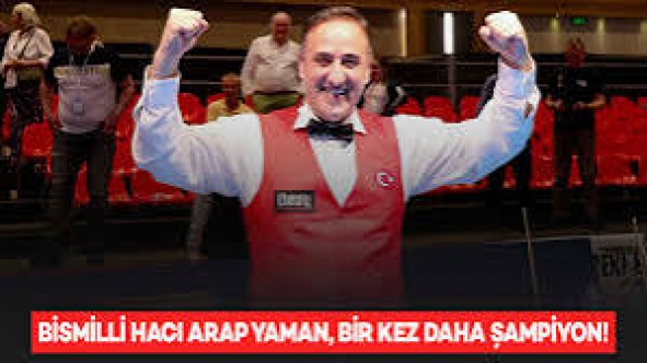 Diyarbakırlı Hacı Arap Yaman, bir kez daha şampiyon!