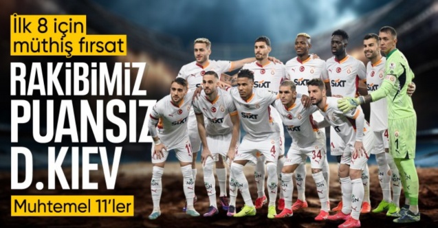 Galatasaray - Dinamo Kiev maçının muhtemel 11'leri