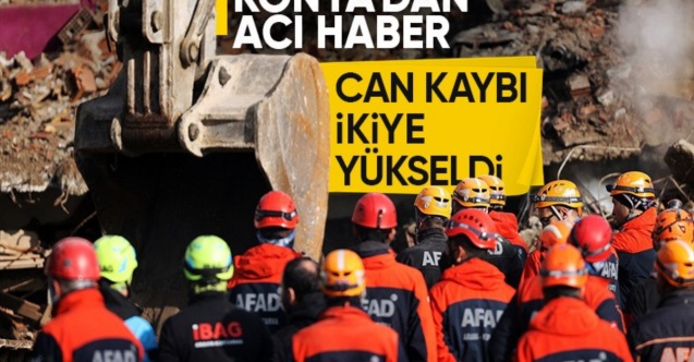 Konya'da çöken binada son durum