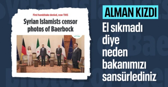 Suriye'yi ziyaret eden Alman bakanın fotoğrafı blurlu servis edildi