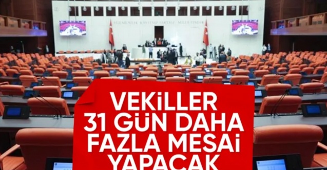 Meclis tatile girmiyor: Çalışma süresi 1 ay uzatıldı