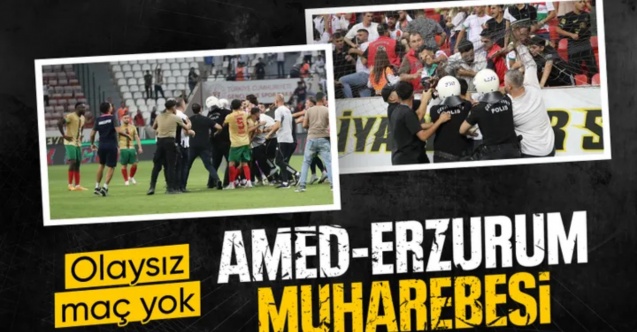 Amedspor-Erzurumspor maçı sonrası kavga çıktı