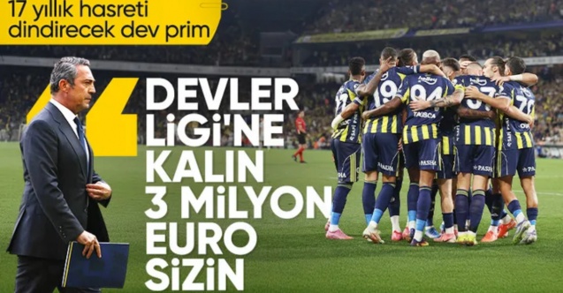 Fenerbahçe'den Benfica maçı öncesi prim kararı