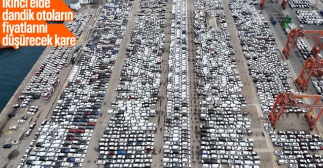Haydarpaşa Limanı'nda binlerce sıfır ithal araç havadan görüntülendi