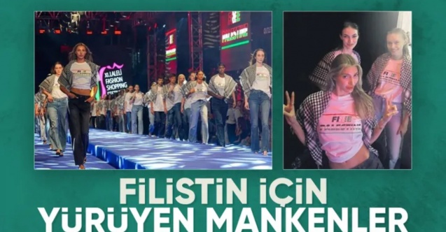 İstanbul'da 60 mankenden Filistin'e destek