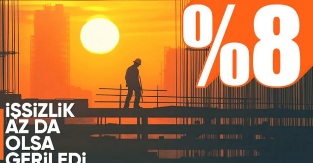 Temmuzda işsizlik oranı 0,4 puan azalarak yüzde 8'e geriledi