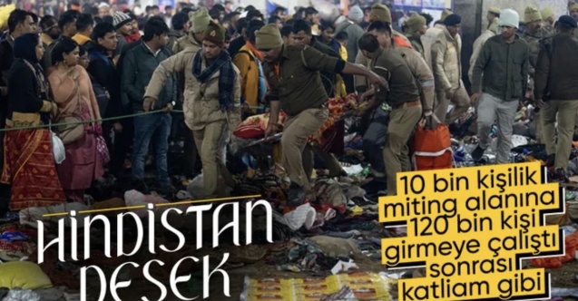 Hindistan'da parti mitinginde izdiham: 39 kişi öldü