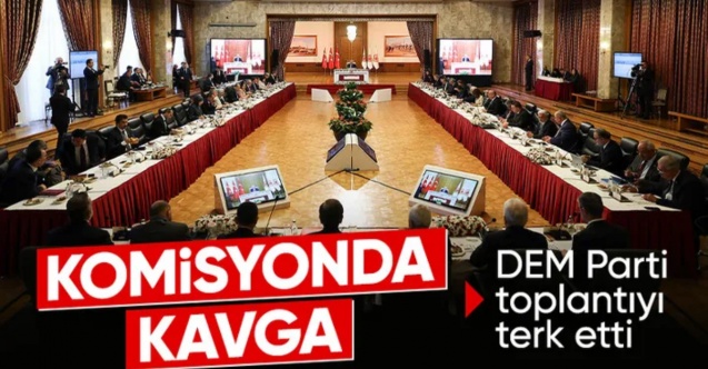 Komisyonda gerginlik: DEM Parti salonu terk etti