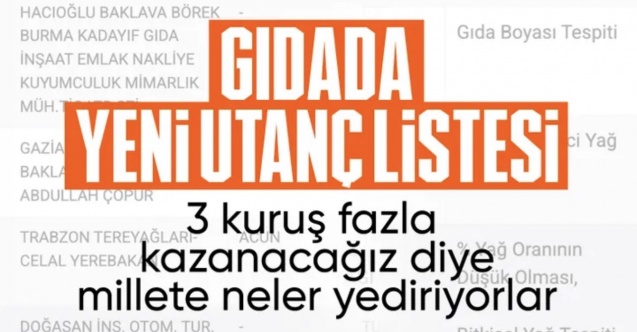 Sağlığı tehlikeye atan gıdalar listesi güncellendi