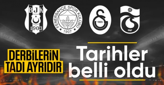 Süper Lig'in ilk devresindeki derbi tarihleri belli oldu