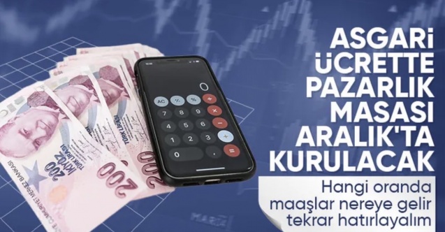 Asgari ücret görüşmeleri aralık ayında başlayacak