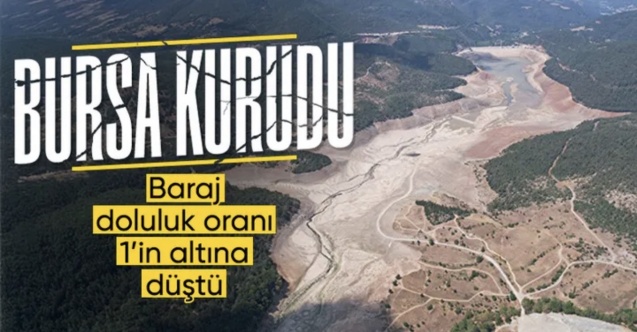 Bursa'daki barajlarda doluluk oranı yüzde 1'in altına düştü