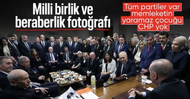 Cumhurbaşkanı Erdoğan, TBMM'de siyasi liderlerle görüştü