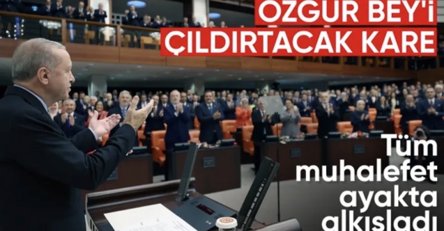 Cumhurbaşkanı Erdoğan, TBMM'nin 4'üncü yasama yılı açılışında ayakta alkışlandı