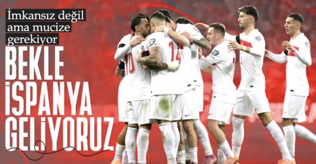 A Milli Futbol Takımı'nın Dünya Kupası eleme grubundaki son rakibi İspanya