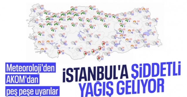 AKOM'dan İstanbul'a sağanak uyarısı: 5 gün sürecek