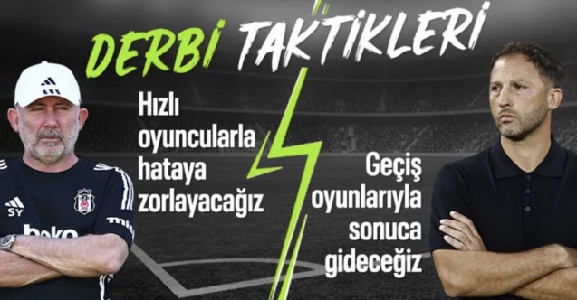 Sergen Yalçın ve Domenico Tedesco'nun derbi taktikleri
