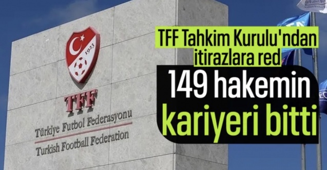 TFF'den, bahis cezası alan 67 hakemin itirazına red