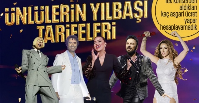 Ünlülerin yılbaşı sahne ücretleri belli oldu