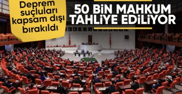 50 bin mahkuma tahliye yolu: Deprem suçları kapsam dışı bırakıldı