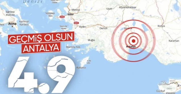 Antalya'da 4.9 büyüklüğünde deprem