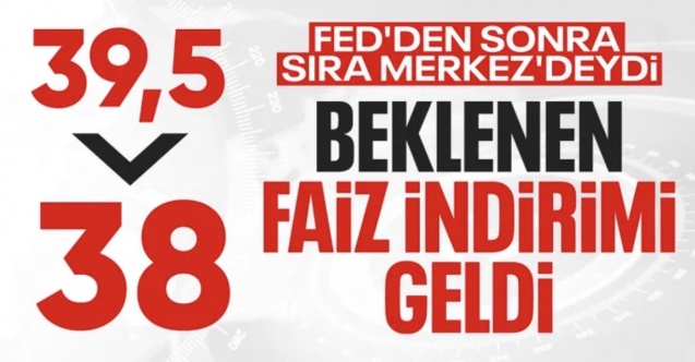 SON DAKİKA: TCMB, Aralık 2025 politika faizini yüzde 38’e düşürdü