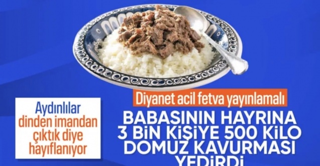 Aydın'da cuma namazı çıkışı cemaate domuz etinden yapılma kavurma yedirdiler