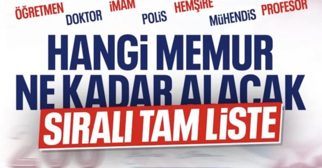 Memurların zam oranı belli oldu: İşte meslek meslek yeni maaşlar