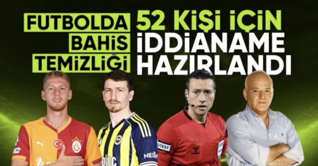 Futbolda bahis ve şike iddiaları: 52 şüpheli hakkında iddianame hazır