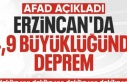Erzincan'da 4.9 büyüklüğünde deprem