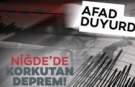 Niğde'de 5.3 büyüklüğünde deprem