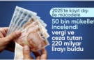 Maliye 50 bin mükellef incelendi! 220 milyar liralık vergi ve ceza tespit etti