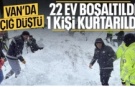 Van'da çığ meydana geldi: 1 kişi yaralı, 22 ev boşaltıldı