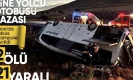 Afyonkarahisar'da yolcu otobüsü kaza yaptı